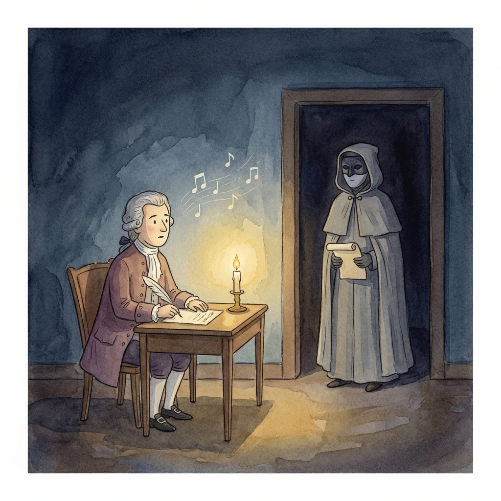 Wolfgang Amadeus Mozart and the Gray Cloak